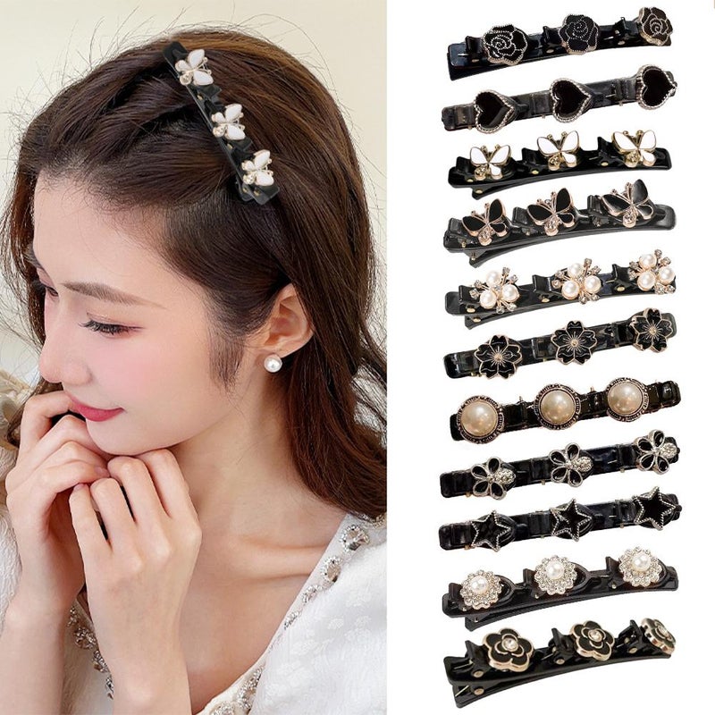 Sparkling Crystal Stone Braided Hair Clips, 2025 New Women's BraidedHair Clip, Short Hairs Clips Duckbill, Braided Hairs Clip for Ladies - Image 3